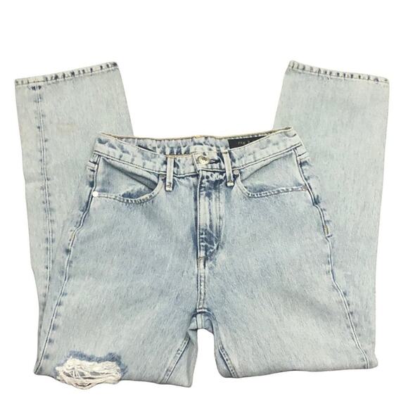 Rag & Bone High Rise Ankle Cigarette Acid Light Wash Jeans Denim SIZE 24 - Picture 1 of 13